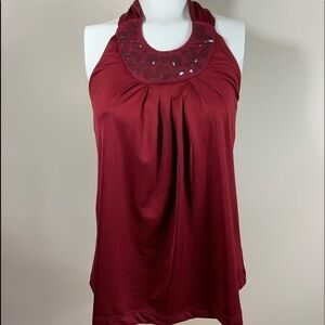Express Ruby Red halter top